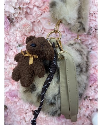 Bolso peluche Beige/marrón 2