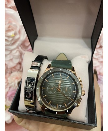 Reloj+pulsera ANIMAL verde