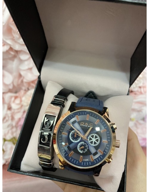 Reloj+pulsera ANIMAL azul