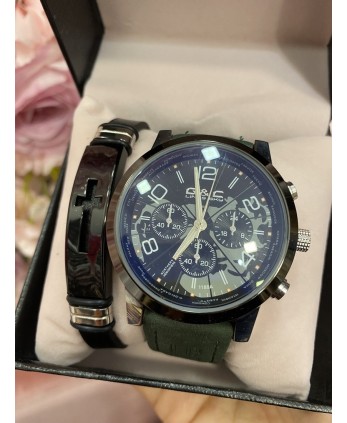 Reloj+pulsera CRUZ verde