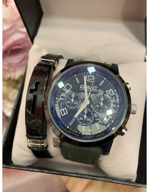 Reloj+pulsera CRUZ verde