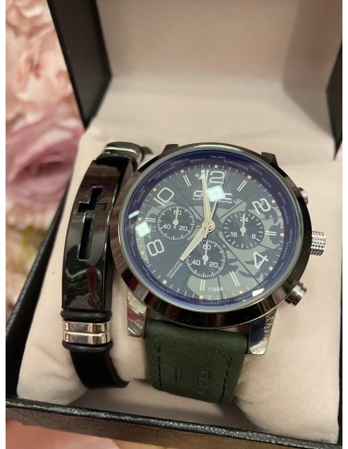 Reloj+pulsera CRUZ verde
