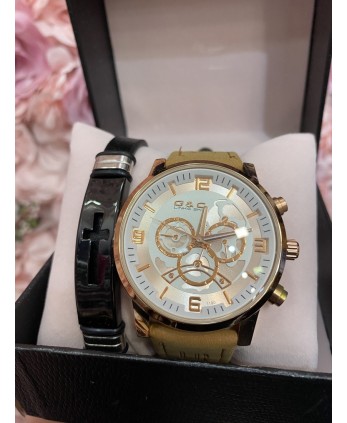 Reloj+pulsera CRUZ camel