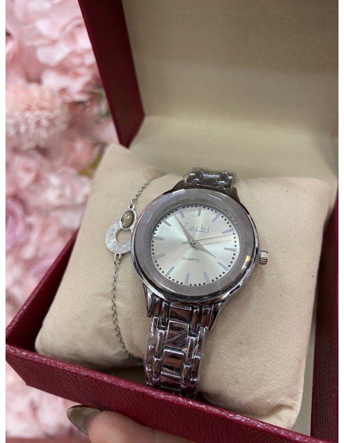 Reloj+pulsera PLATA mujer