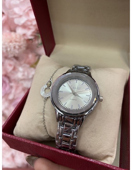 Reloj+pulsera PLATA mujer