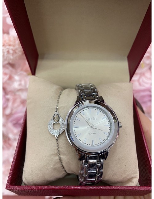 Reloj+pulsera PLATA mujer