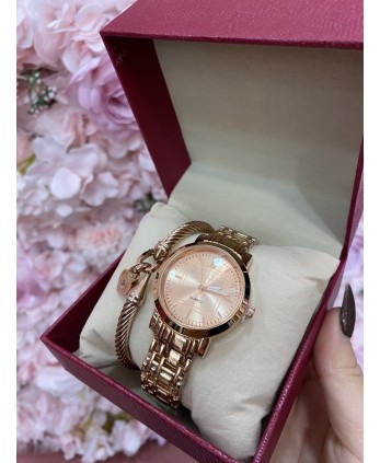 Reloj+pulsera ROSADO mujer 2