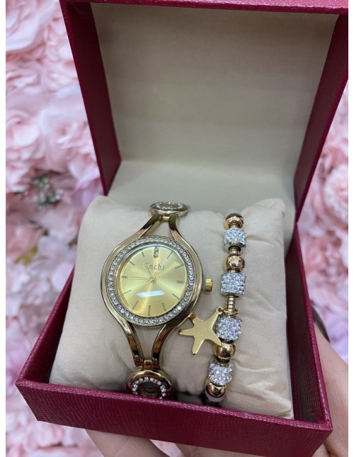 Reloj+pulsera DORADO mujer
