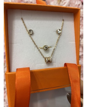 Conjunto BRILLO dorado 2