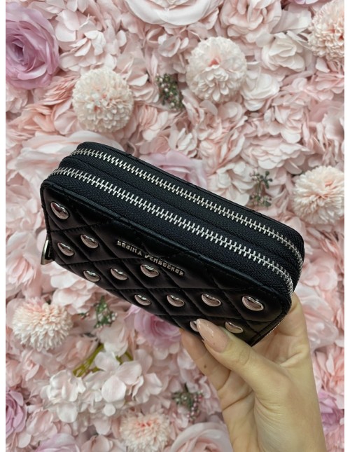 Monedero Regina tachas negro