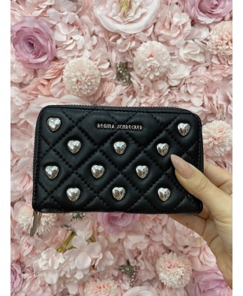 Monedero Regina tachas negro