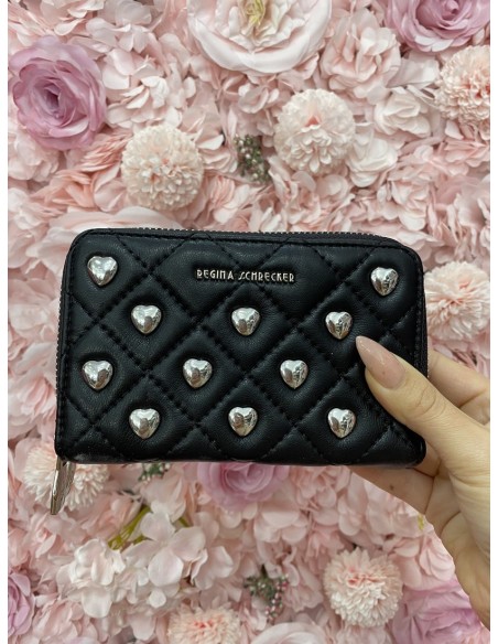 Monedero Regina tachas negro