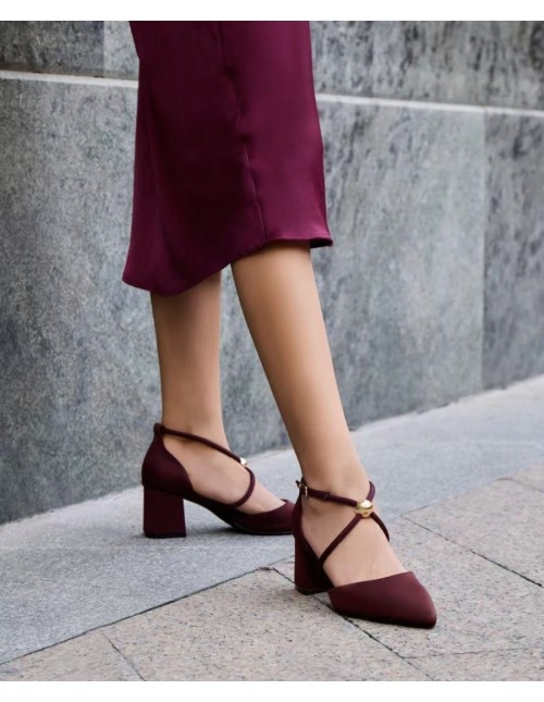 Tacón Nieves Burdeos