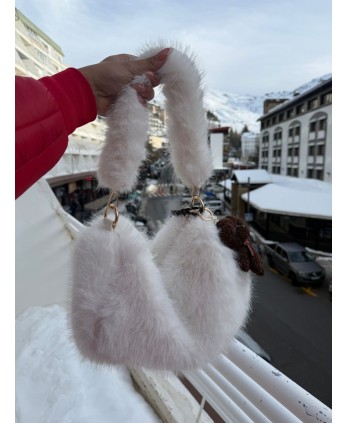 Bolso peluche blanco 2