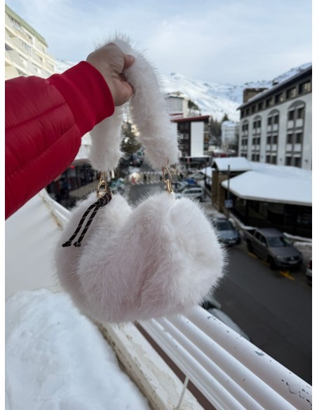 Bolso peluche blanco
