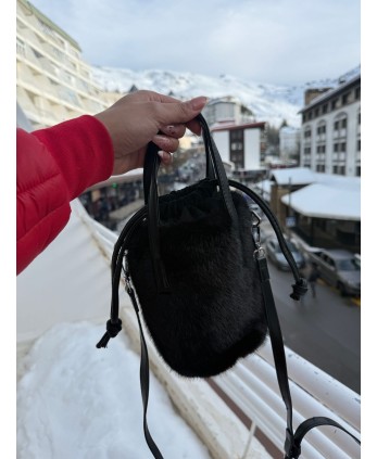 Bolso peluche negro