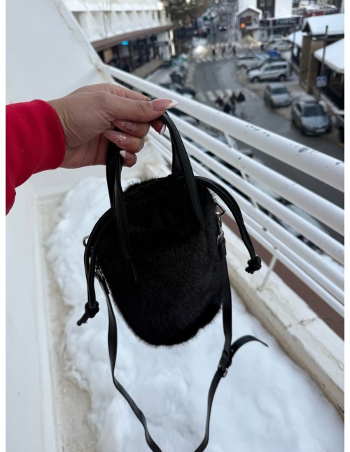 Bolso peluche negro
