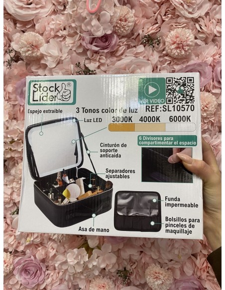 Maletín de maquillaje con espejo