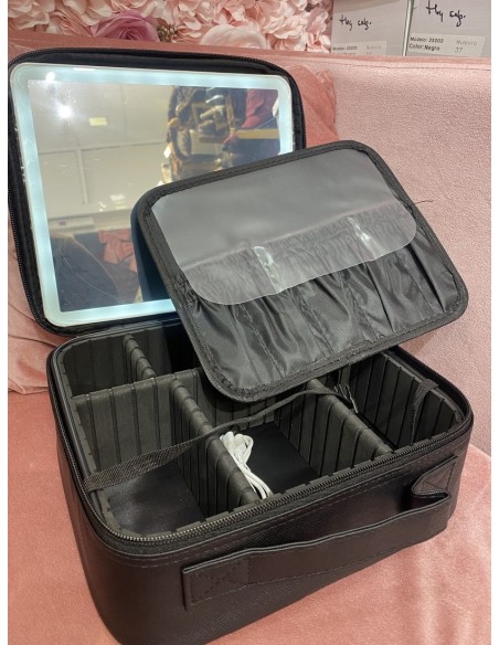 Maletín de maquillaje con espejo