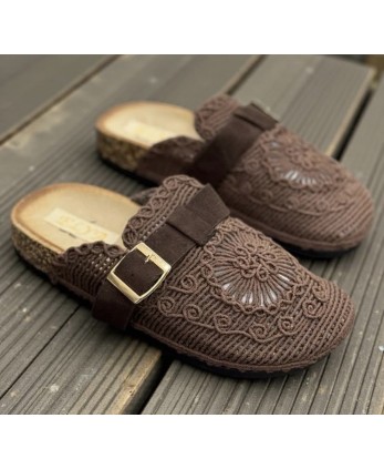 Zueco Índigo marrón