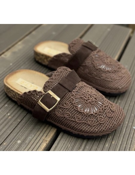 Zueco Índigo marrón