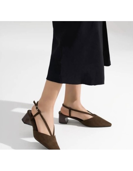 Tacón Serena marrón