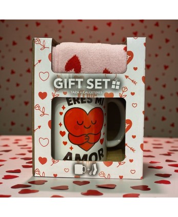 Taza con calcetines Amor