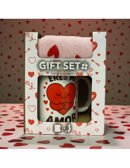 Taza con calcetines Amor