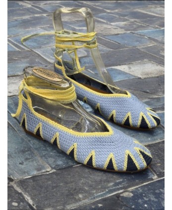 Manoletina Crochet Celeste