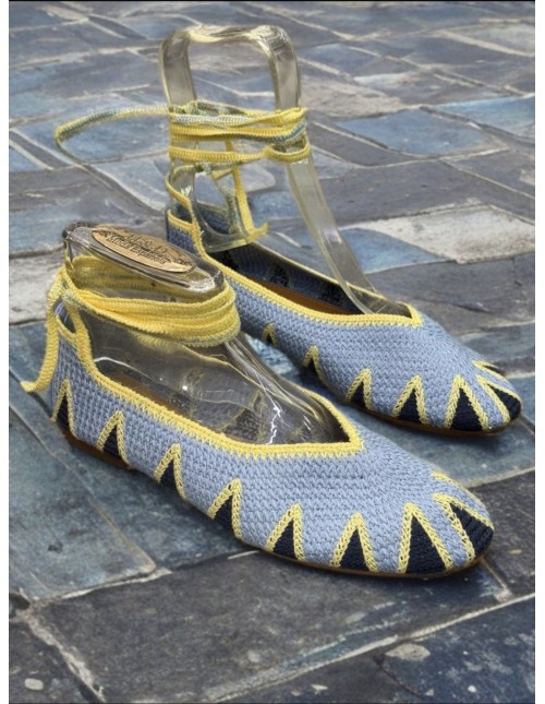 Manoletina Crochet Celeste