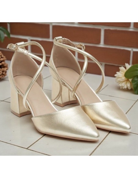 Tacón Dama Dorado