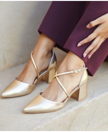 Tacón Dama Dorado 2