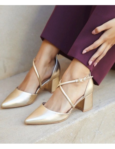 Tacón Dama Dorado