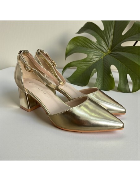 Tacón Lena Dorado