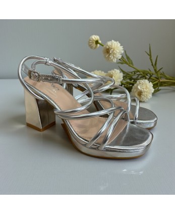Tacón Noa Plata