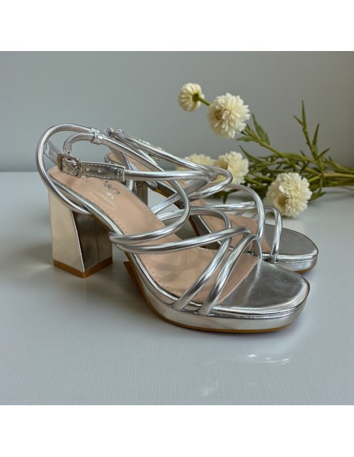 Tacón Noa Plata