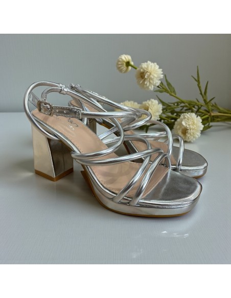 Tacón Noa Plata