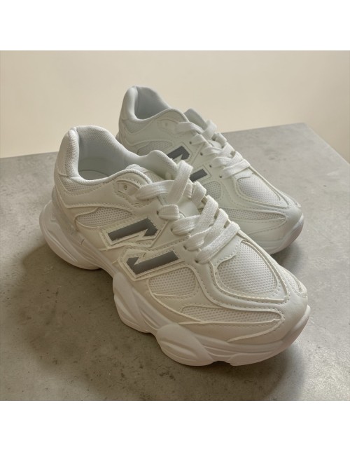 Deportiva Claudia Blanca/Gris