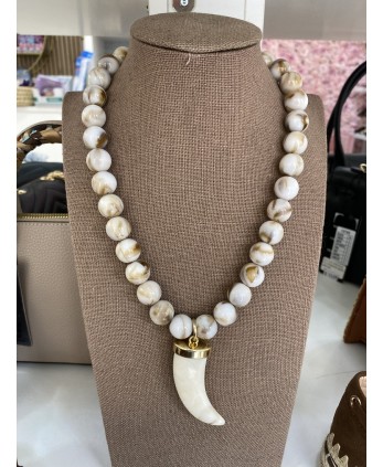 Colgante Perla Beige