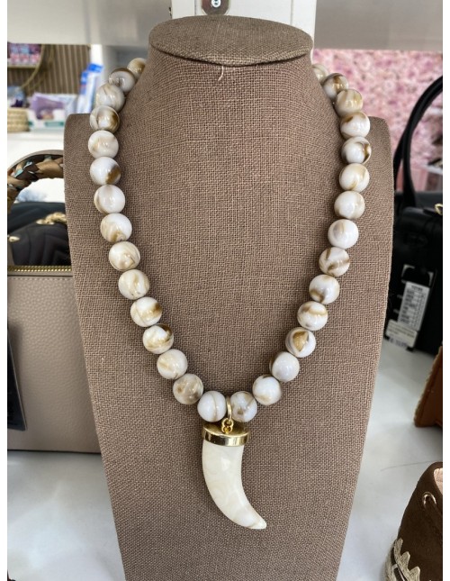 Colgante Perla Beige